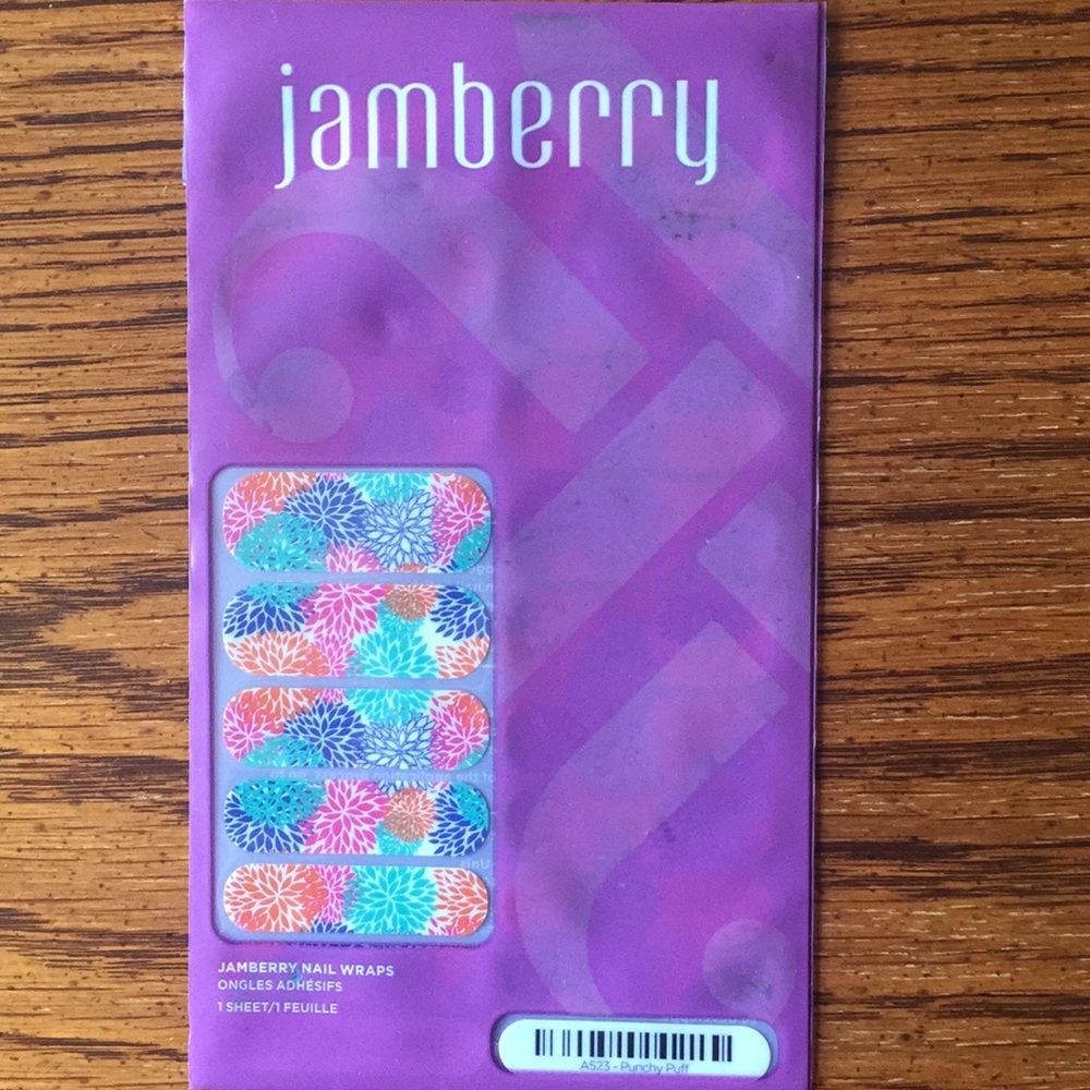 Jamberry Nail Wraps, Punchy Puff, Adult Sized